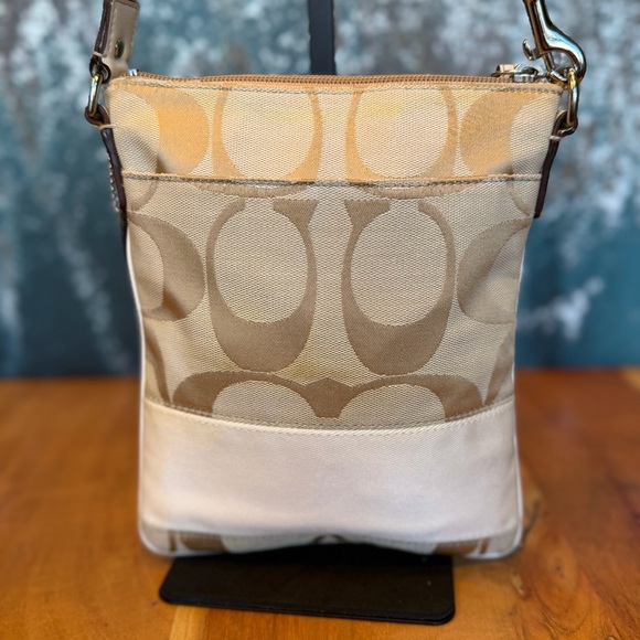 Coach Vintage Y2K Signature Stripe Swingpack Crossbody Bag w/Leather Trim - Picture 9 of 16